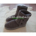 Knitted wool high tall fashion boots